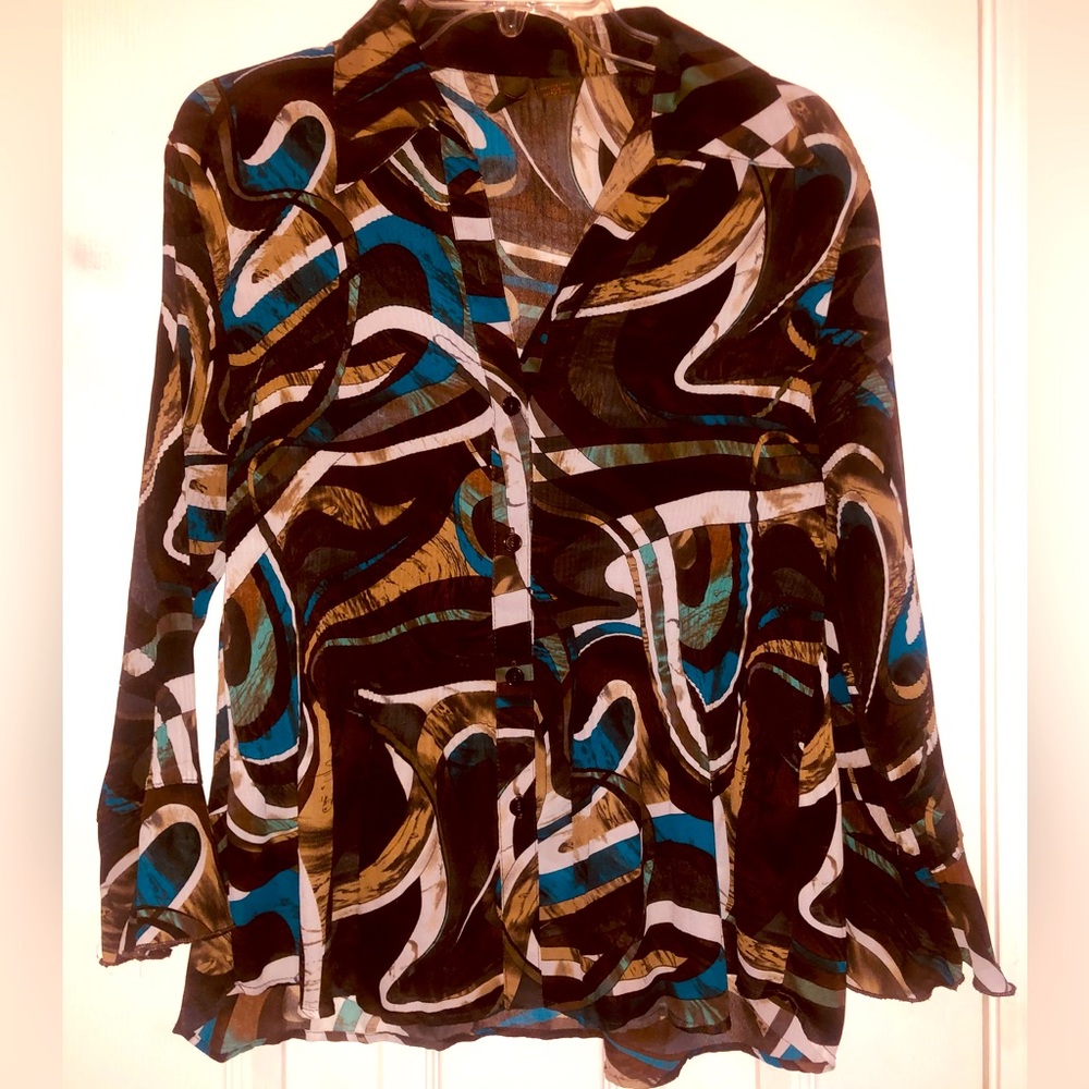 EUC New York & Co Serenade New York Blouse